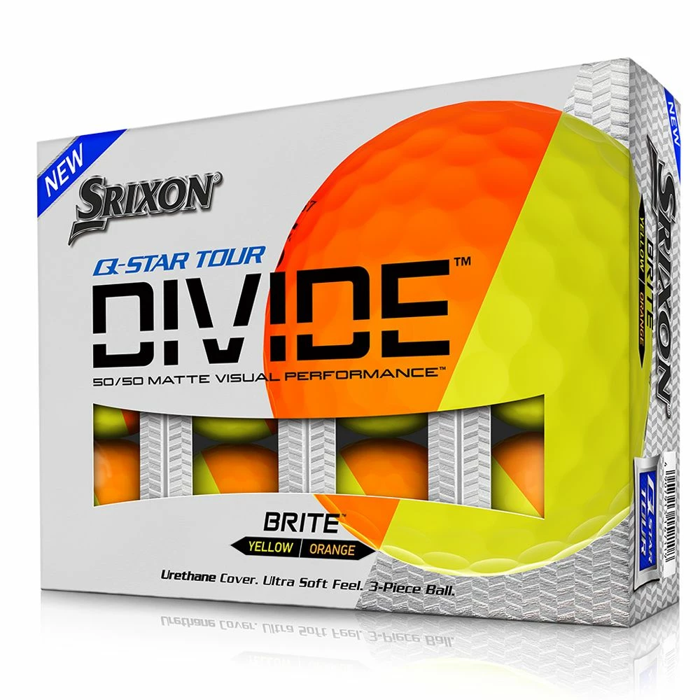 Srixon Q-Star Tour Divide Orange Golf Balls 1 Srixon Q-Star Tour Divide Orange Golf Balls