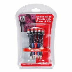 Masters Deluxe Wood Pencils With Eraser And Clip 3 Masters Deluxe Wood Pencils With Eraser And Clip -Golf Clubs Shop Masters Deluxe Wood Pencils ZDGA0140 pack