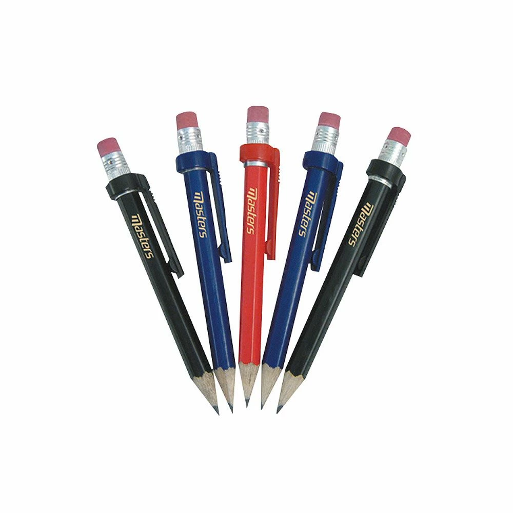 Masters Deluxe Wood Pencils With Eraser And Clip 1 Masters Deluxe Wood Pencils With Eraser And Clip