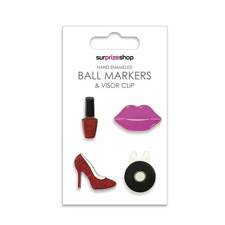 Surprizeshop Girly Glam Ball Marker And Visor Clip Set 1 Surprizeshop Girly Glam Ball Marker And Visor Clip Set
