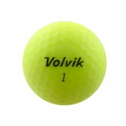 Volvik Vivid Yellow Golf Balls (Sleeve Of 3) 3 Volvik Vivid Yellow Golf Balls (Sleeve Of 3) -Golf Clubs Shop Volvik Vivid Golf Balls Yellow VV0000200 1