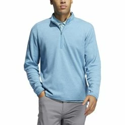 ADIDAS 3-Stripe 1/4 Zip Layering 42 ADIDAS 3-Stripe 1/4 Zip Layering -Golf Clubs Shop adidas 3 stripe 1 4 zip layering hazy blue 01 09423.1677086415