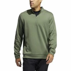 ADIDAS AdiCross Quarter Zip -Golf Clubs Shop adidas adicross quarter zip natural green 01 24219.1659042526