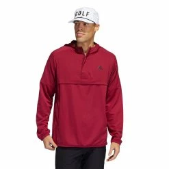 ADIDAS Anorak 1/2 Zip Pullover -Golf Clubs Shop adidas anorak 1 2 zip pullover legacy burgundy 01 45690.1676580204