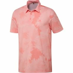 ADIDAS Flower Mesh Polo 18 ADIDAS Flower Mesh Polo -Golf Clubs Shop adidas flower mesh polo coral fusion white 01 57896.1679064483