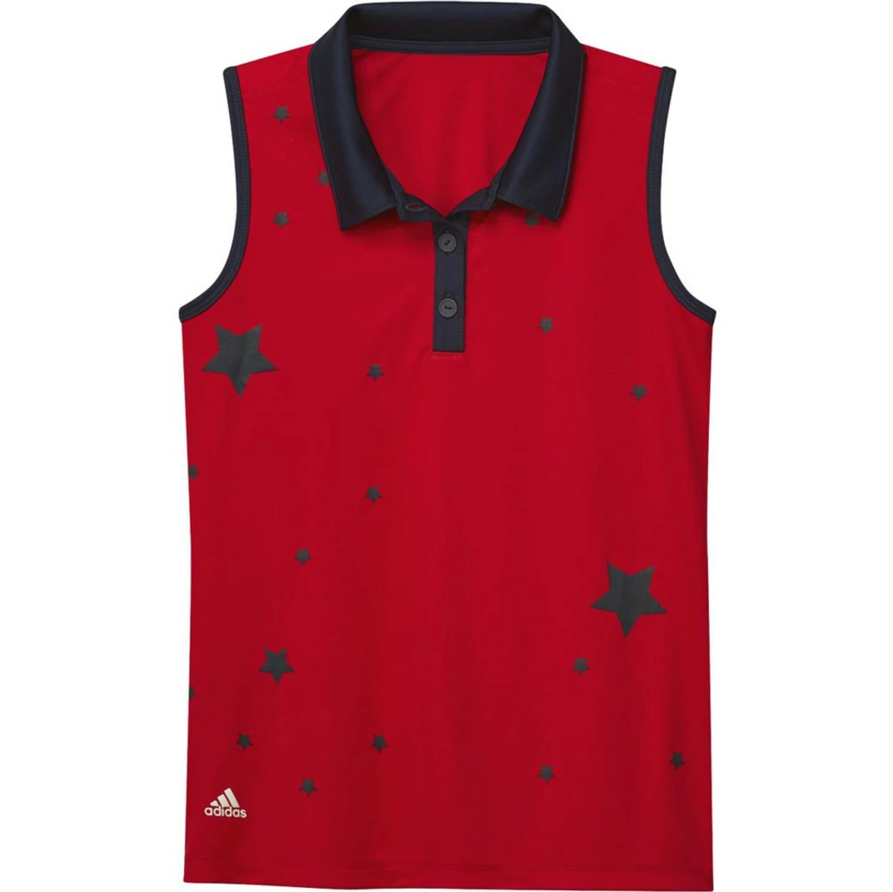 ADIDAS Junior Girls Printed Sleeveless Polo 1 ADIDAS Junior Girls Printed Sleeveless Polo