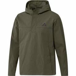 ADIDAS Ripstop 1/4 Zip Pullover Hoodie -Golf Clubs Shop adidas ripstop 1 4 zip pullover hoodie olive strata 01 52103.1677077880