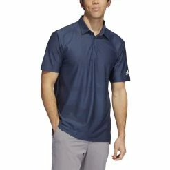 ADIDAS Shapes Jacquard Polo -Golf Clubs Shop adidas shapes jacquard polo crew navy grey six 01 63005.1676584533