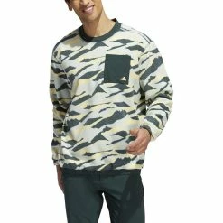 ADIDAS Texture Print Crewneck 13 ADIDAS Texture Print Crewneck -Golf Clubs Shop adidas texture print crewneck linen green almost yellow 01 13122.1673903783