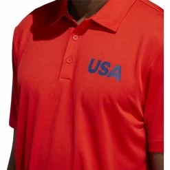 ADIDAS Ultimate365 USA Golf Solid Polo -Golf Clubs Shop adidas ultimate 365 usa golf solid polo red 03 61618.1659043263