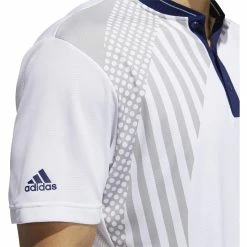 ADIDAS USA Olympics Friday Polo -Golf Clubs Shop adidas usa olympics friday polo white grey two dark blue 04 82186.1659042797