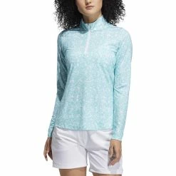 ADIDAS Women's AEROREADY UV50 Printed Long Sleeve 20 ADIDAS Women's AEROREADY UV50 Printed Long Sleeve -Golf Clubs Shop adidas womens aeroready uv50 printed long sleeve white acid mint 01 66400.1633102934