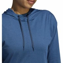 ADIDAS Women's Essentials Heathered Hoodie -Golf Clubs Shop adidas womens essentials heathered hoodie crew navy 03 79614.1633103434