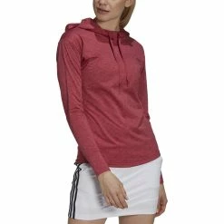 ADIDAS Women's Essentials Heathered Hoodie -Golf Clubs Shop adidas womens essentials heathered hoodie wild pink 01 89332.1633103433