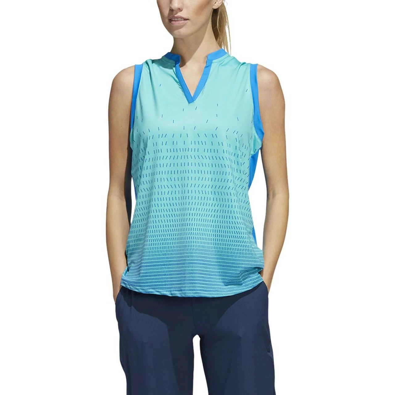 ADIDAS Women's Gradient Sleeveless Polo 3 ADIDAS Women's Gradient Sleeveless Polo - Image 3