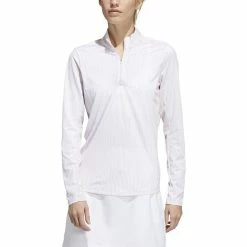 ADIDAS Women's Printed Sun Protection 1/4 Zip 25 ADIDAS Women's Printed Sun Protection 1/4 Zip -Golf Clubs Shop adidas womens printed sun protection 1 4 zip almost pink 01 47794.1676595040