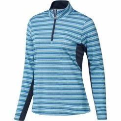 ADIDAS Women's Printed Sun Protection 1/4 Zip 41 ADIDAS Women's Printed Sun Protection 1/4 Zip -Golf Clubs Shop adidas womens printed sun protection 1 4 zip crew navy 01 90026.1676581119