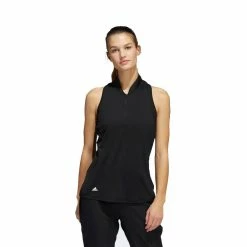 ADIDAS Women's Racerback Sleeveless Polo -Golf Clubs Shop adidas womens racerback sleeveless polo black 02 50537.1676598869