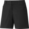 ADIDAS Women's Solid Shorts - 5 Inch -Golf Clubs Shop adidas womens solid short 5 inch black 01 31281.1662670248