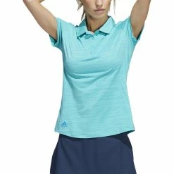 ADIDAS Women's Space-Dyed Polo 23 ADIDAS Women's Space-Dyed Polo -Golf Clubs Shop adidas womens space dyed polo semi mint rush blue rush 01 30871.1647973321