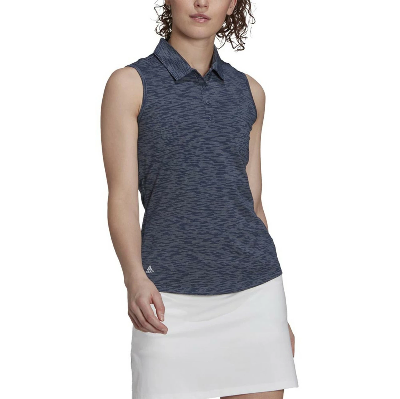 ADIDAS Women's Spacedye Sleeveless Polo 1 ADIDAS Women's Spacedye Sleeveless Polo