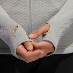 ADIDAS Women's Textured Layer Jacket -Golf Clubs Shop adidas womens textured layer jacket mid grey 03 59262.1633102078