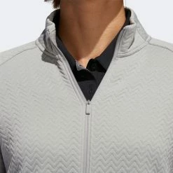 ADIDAS Women's Textured Layer Jacket -Golf Clubs Shop adidas womens textured layer jacket mid grey 04 60180.1633102078