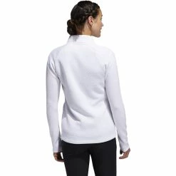 ADIDAS Women's Textured Layer Jacket -Golf Clubs Shop adidas womens textured layer jacket white 02 42631.1633102077