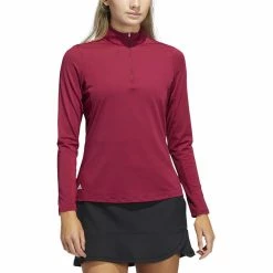 ADIDAS Women's Ultimate365 Sun Protection Shirt -Golf Clubs Shop adidas womens ultimate365 sun protection shirt legacy burgundy 01 10915.1676580898
