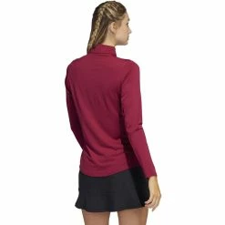 ADIDAS Women's Ultimate365 Sun Protection Shirt -Golf Clubs Shop adidas womens ultimate365 sun protection shirt legacy burgundy 02 36943.1676582396