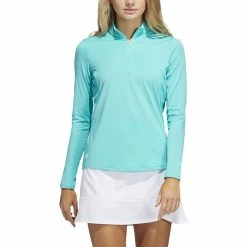 ADIDAS Women's Ultimate365 Sun Protection Shirt -Golf Clubs Shop adidas womens ultimate365 sun protection shirt semi mint rush 01 20320.1676591643