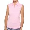 BELYN KEY Women's Mesh Panel Sleeveless Polo -Golf Clubs Shop belyn key womens mesh panel sleeveless polo pedal 01 95580.1676597399