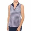 BELYN KEY Women's Reversible Sleeveless Polo -Golf Clubs Shop belyn key womens reversible sleeveless polo diamond stripe 01 96941.1676588768
