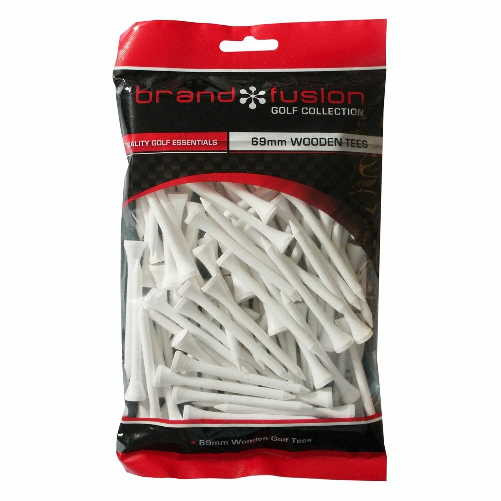 Brand Fusion 69mm Wooden Golf Tees - 110 Pack 1 Brand Fusion 69mm Wooden Golf Tees - 110 Pack