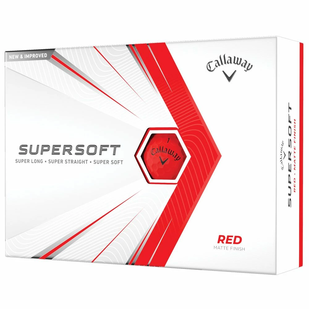Callaway Supersoft Matte Red Golf Balls 1 Callaway Supersoft Matte Red Golf Balls