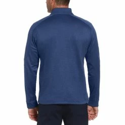 Callaway Midweight Waffle Knit Fleece 1/4 Zip -Golf Clubs Shop callaway midweight waffle knit fleece 1 4 zip dark moody blue heather 02 42514.1659042872