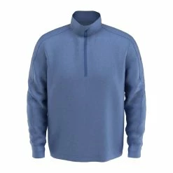 Callaway Midweight Waffle Knit Fleece 1/4 Zip -Golf Clubs Shop callaway midweight waffle knit fleece 1 4 zip light moody blue heather 01 84813.1659042872
