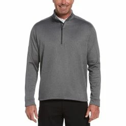 Callaway Midweight Waffle Knit Fleece 1/4 Zip -Golf Clubs Shop callaway midweight waffle knit fleece 1 4 zip medium asphalt heather 01 19951.1659042872