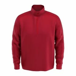 Callaway Midweight Waffle Knit Fleece 1/4 Zip -Golf Clubs Shop callaway midweight waffle knit fleece 1 4 zip true red heather 01 30979.1659042872