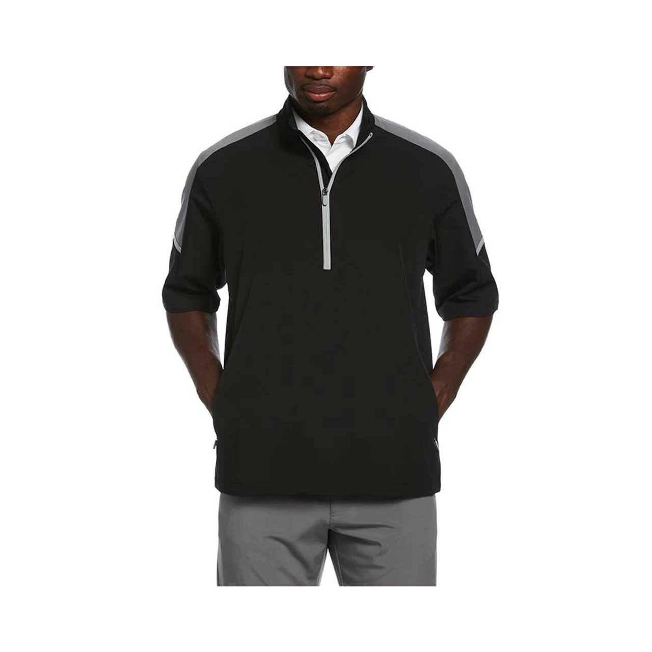 Callaway Swing Tech Blocked 1/4 Zip Windbreaker 1 Callaway Swing Tech Blocked 1/4 Zip Windbreaker