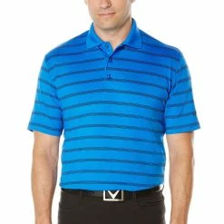 Callaway Ventilated Stripe Polo - Previous Season Style -Golf Clubs Shop callaway ventilated stripe polo previous season style magnetic blue 01 63899.1632428493