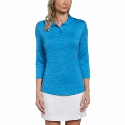 Callaway Women's Swing Tech 3/4 Sleeve Polo 7 Callaway Women's Swing Tech 3/4 Sleeve Polo -Golf Clubs Shop callaway womens swing tech 3 4 sleeve polo ibiza blue 01 64092.1654789379