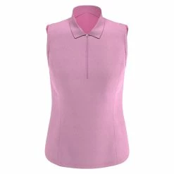 Callaway Women's Tonal Heather Sleeveless Polo 3 Callaway Women's Tonal Heather Sleeveless Polo -Golf Clubs Shop callaway womens tonal heather sleeveless polo sunset pink heather 01 81652.1654788479