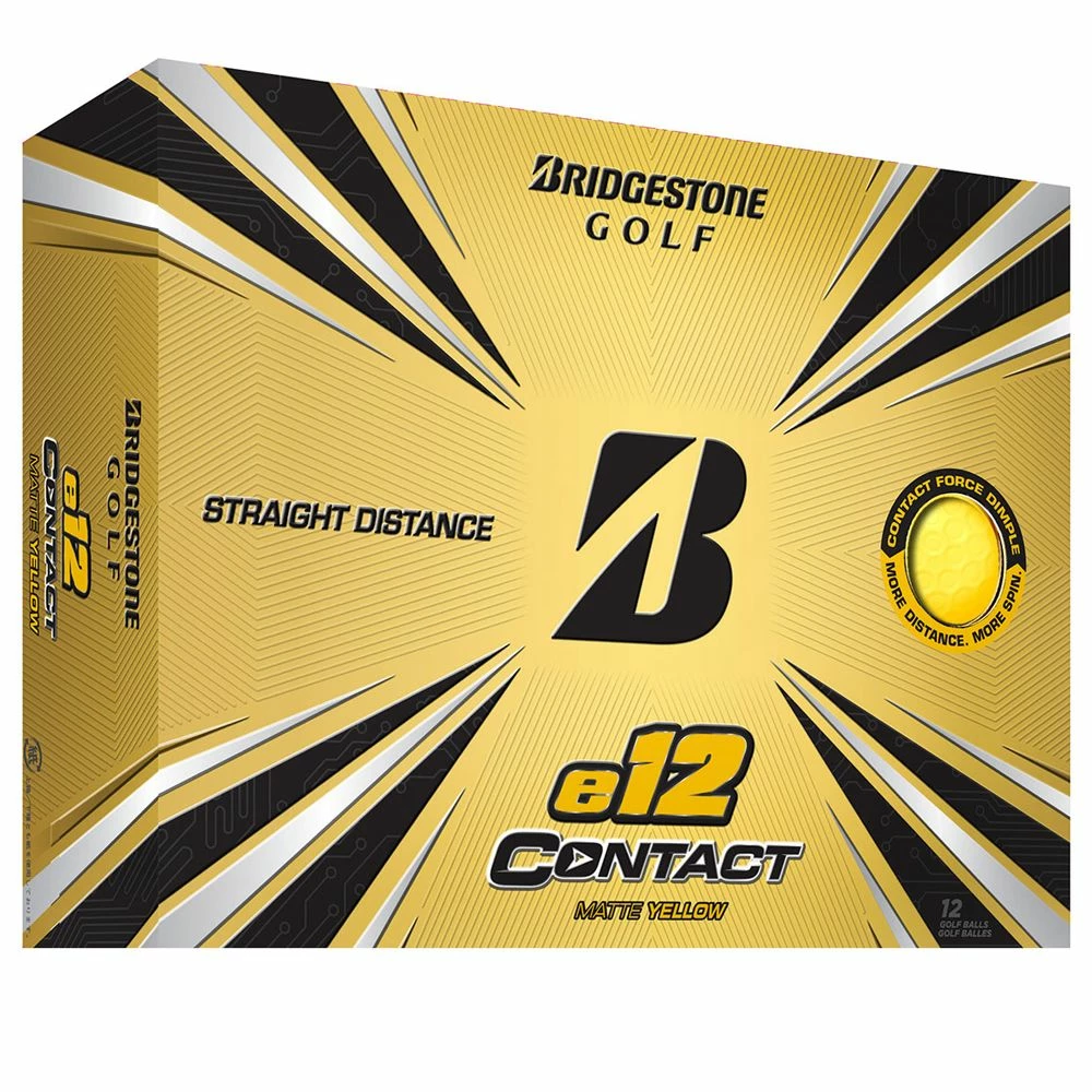 Bridgestone E12 Contact Yellow Golf Balls 1 Bridgestone E12 Contact Yellow Golf Balls