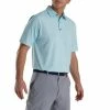 FootJoy 18 Holes Print Lisle Self Collar Polo -Golf Clubs Shop footjoy 18 holes print lisle self collar polo azure 01 73466.1673903722