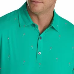 FootJoy 18 Holes Print Lisle Self Collar Polo 22 FootJoy 18 Holes Print Lisle Self Collar Polo -Golf Clubs Shop footjoy 18 holes print lisle self collar polo sea green 03 42064.1673902606