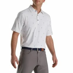 FootJoy 18 Holes Print Lisle Self Collar Polo 16 FootJoy 18 Holes Print Lisle Self Collar Polo -Golf Clubs Shop footjoy 18 holes print lisle self collar polo white 01 17704.1673901102