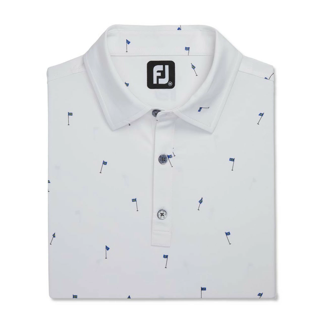 FootJoy 18 Holes Print Lisle Self Collar Polo 8 FootJoy 18 Holes Print Lisle Self Collar Polo - Image 8