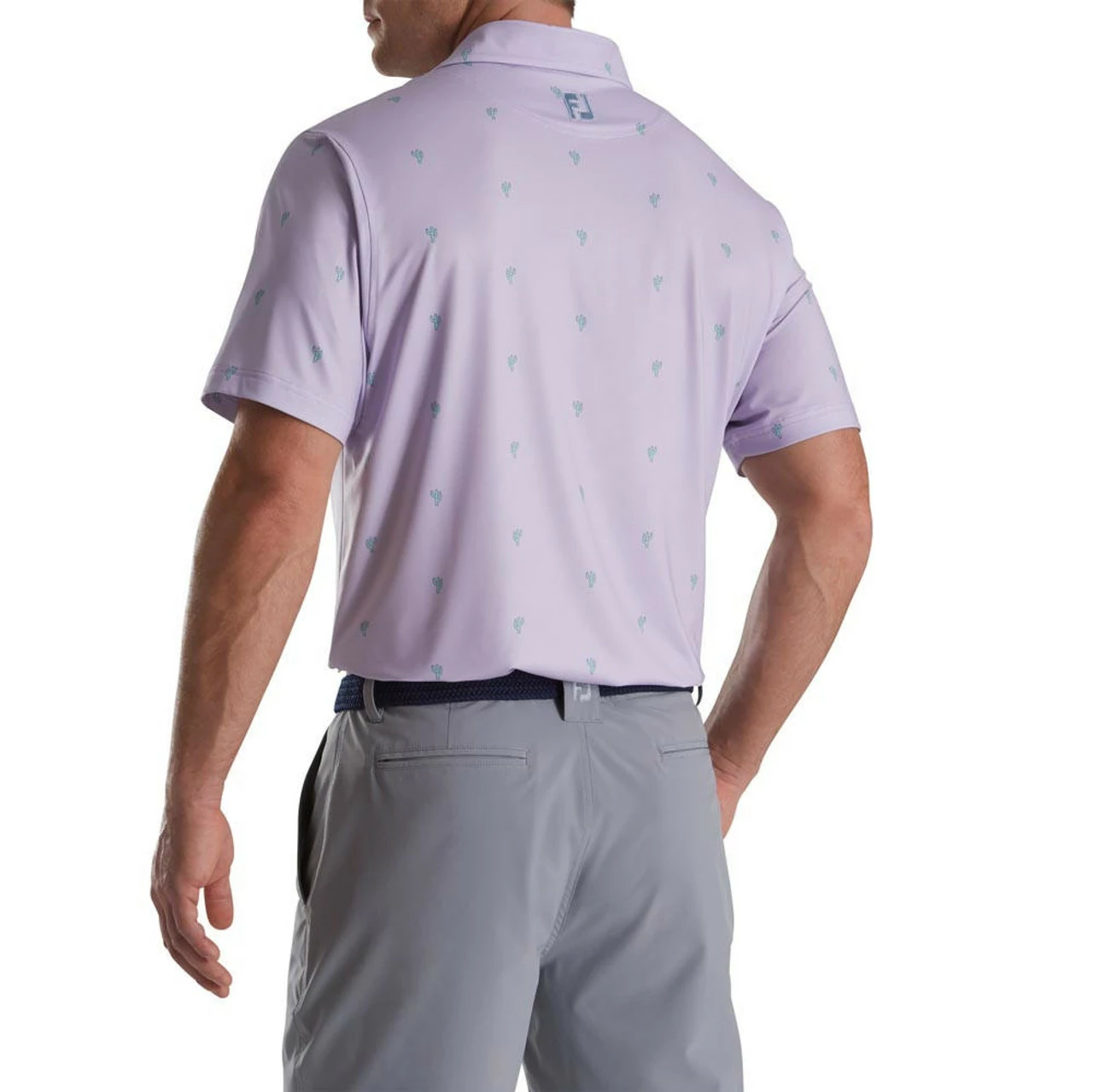 FootJoy Cactus Print Lisle Self Collar Polo 10 FootJoy Cactus Print Lisle Self Collar Polo - Image 10