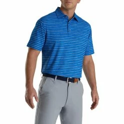 FootJoy Chalk Line Print Stretch Pique Self Collar Polo 20 FootJoy Chalk Line Print Stretch Pique Self Collar Polo -Golf Clubs Shop footjoy chalk line print stretch pique self collar polo royal dove grey 01 03967.1673903558